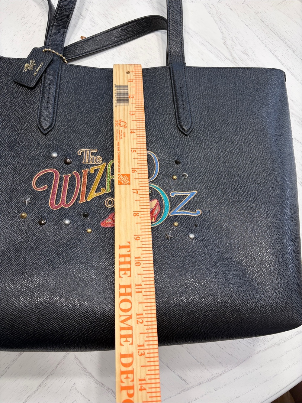 Coach Black Tote with Multicolor Wizard of Oz Graphic - Picture 10 of 11